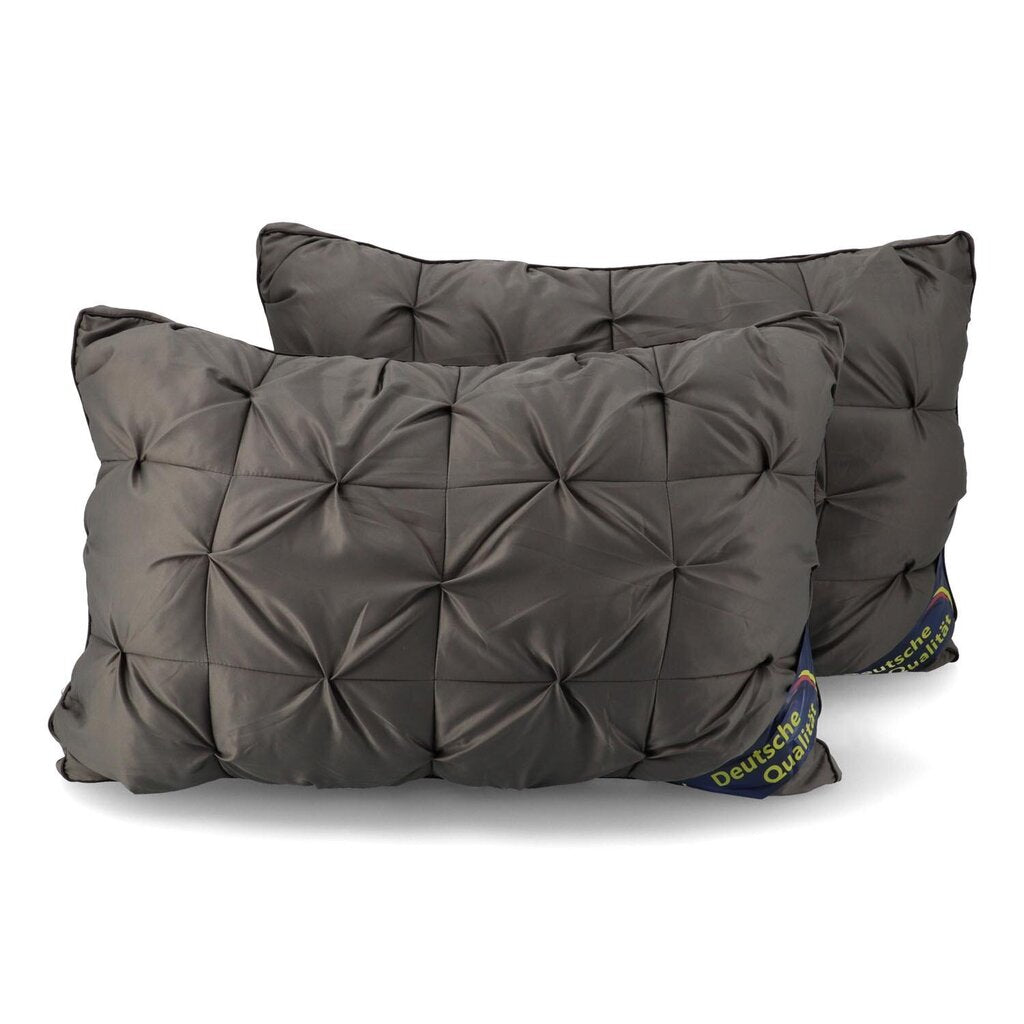 Set de 2 oreillers en coton noir - KomfortKissen.de